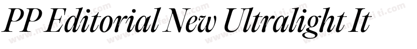 PP Editorial New Ultralight Italic字体转换